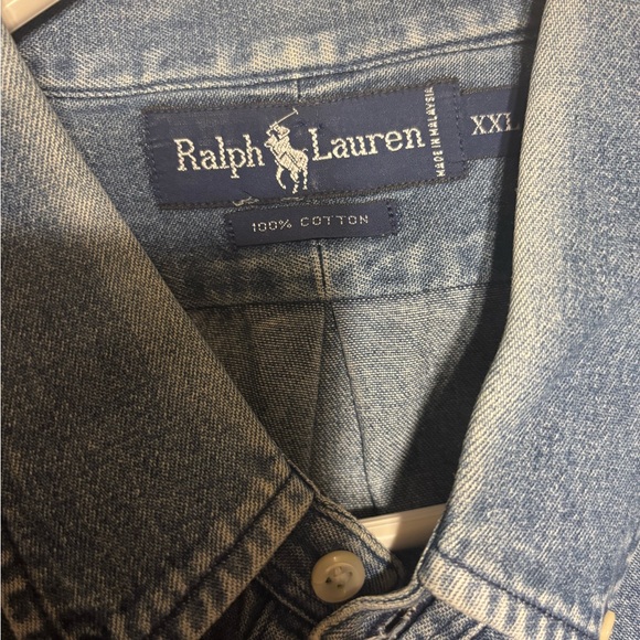 Vintage Ralph Lauren Denim Button-Up Shirt - Picture 8 of 9
